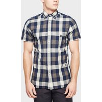Aquascutum Luke Check Short Sleeve Shirt - Navy/Grey, Navy/Grey