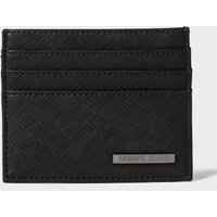 Armani Jeans Saffiano Card Holder - Black, Black