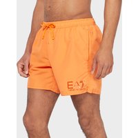 Emporio Armani EA7 Reverse Eagle Swim Shorts - Orange, Orange