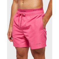 Calvin Klein Double Waistband Swim Shorts - Pink, Pink