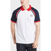 Sergio Tacchini Ghibli Short Sleeve Polo Shirt - White/Navy/Red, White/Navy/Red
