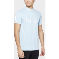 HACKETT Logo Short Sleeve Polo Shirt - Light Blue, Light Blue