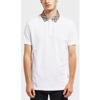 Aquascutum Nathan Club Check Collar Polo Shirt - White, White