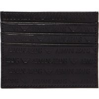 Armani Jeans Embossed Card Holder - Black, Black