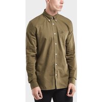 Fred Perry Oxford Long Sleeve Shirt - Green, Green