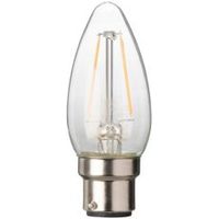Diall B22 2W LED Filament Candle Light Bulb