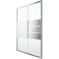 Cooke & Lewis Beloya 2 Panel Sliding Shower Door With Mirror Glass (W)1400mm