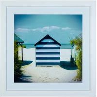 Beach Multicolour Framed Print (W)570mm (H)570mm