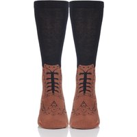 Mens And Ladies 1 Pair Ginger Fox Brogues Novelty Cotton Socks