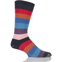 Mens 1 Pair Corgi 100% Cotton Wide Striped Socks