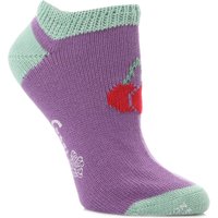Ladies 1 Pair Corgi 100% Cotton Cherry Trainer Socks