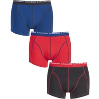 Mens 3 Pack Bjorn Borg 3 To Go Solid Colours Boxer Shorts In Phantom