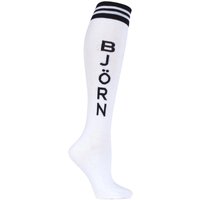 Ladies 1 Pair Bjorn Borg Cotton Knee High Sports Sock With BORG Logos