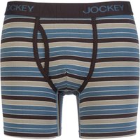Mens 1 Pack Jockey Grizzly Creek Striped Cotton And Modal Boxer Shorts