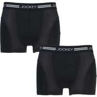 Mens 2 Pack Jockey Sport Microfiber Sports Boxer Shorts With Mesh Inserts