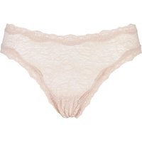 Ladies 1 Pair Kinky Knickers Nottingham Lace High Leg Knicker In Oyster