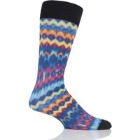 Mens 1 Pair Burlington Blurred Stripe Cotton Socks