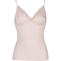 Ladies 1 Pair Kinky Knickers Simply Plain Cami Vest With Nottingham Lace Trim In Nude
