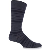 Mens 1 Pair Burlington Denim Stripe Socks