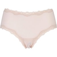 Ladies 1 Pair Kinky Knickers Simply Plain Classic Knicker With Nottingham Lace Trim In Nude