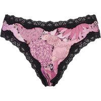 Ladies 1 Pair Kinky Knickers Liberty Print High Rise Knicker With Lace Trim In Exotic Bloom