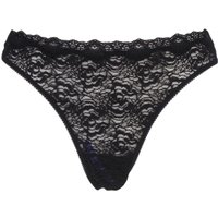 Ladies 1 Pair Kinky Knickers Nottingham Lace Thong In Black