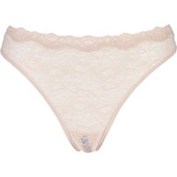 Ladies 1 Pair Kinky Knickers Nottingham Lace Thong In Oyster
