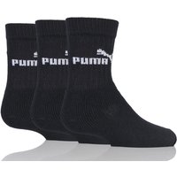 Kids 3 Pair Puma Plain Crew Sports Socks