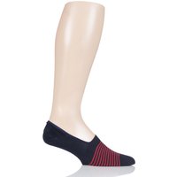 Mens 1 Pair Pantherella Sienna Striped Egyptian Cotton Footlet Socks