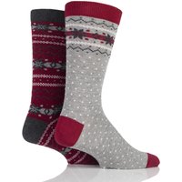 Mens 2 Pair Totes Christmas Novelty Socks