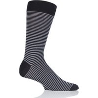 Mens 1 Pair Pantherella Farringdon Classic Stripe Cotton Lisle Socks