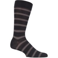 Mens 1 Pair Pantherella Business Classic Selwood Striped Cotton Socks