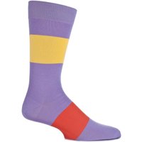 Mens 1 Pair Richard James 100% Cotton Lisle Bondi Wide Striped Socks