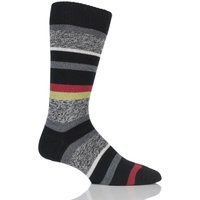 Mens 1 Pair Pantherella Merino Wool Saddleworth Six Colour Striped Socks