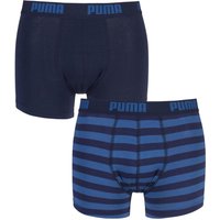 Mens 2 Pair Puma Plain And Striped Cotton Boxer Shorts