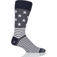 Mens 1 Pair Corgi Lightweight Wool Stars N Stripes Socks