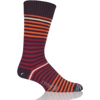 Mens 1 Pair Corgi Heavyweight 100% Cotton Fine Striped Socks