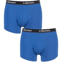 Mens 2 Pack Head Basic Cotton Boxer Shorts In Blue