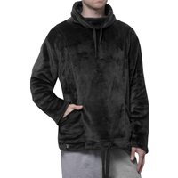 Mens SockShop Heat Holders Snugover Fleece Jumper In Black