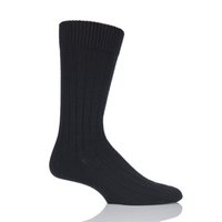 Mens 1 Pair Pantherella Merino Wool Ribbed Leisure Socks