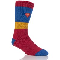 Mens 1 Pair Heat Holders DC Comics Superman Slipper Socks With Grip