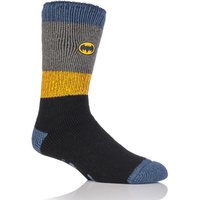 Mens 1 Pair Heat Holders DC Comics Batman Slipper Socks With Grip