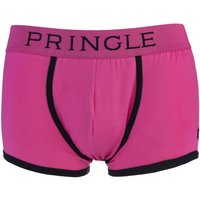 Mens 1 Pair Pringle Of Scotland Fashion Trunk With Contrast Waistband & Binding In Pink