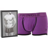 Mens 1 Pair Pringle Of Scotland Purple Fashion Trunk With Contrast Waistband & Binding