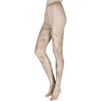 Ladies 1 Pair Trasparenze Calendula All Over Tattoo Effect Tights