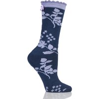 Ladies 1 Pair Charnos Floral Bamboo Socks With Bow