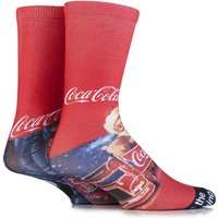 Mens 2 Pair Coca Cola Holidays Are Coming Iconic Truck Printed Socks