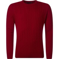 Mens Great & British Knitwear 100% Lambswool Cable & Rib Crew Neck Jumper