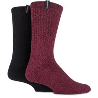 Mens 2 Pair Glenmuir Cotton Marl Cushioned Boot Socks