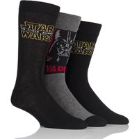 Mens 3 Pair SockShop Star Wars Logo And Darth Vader Socks